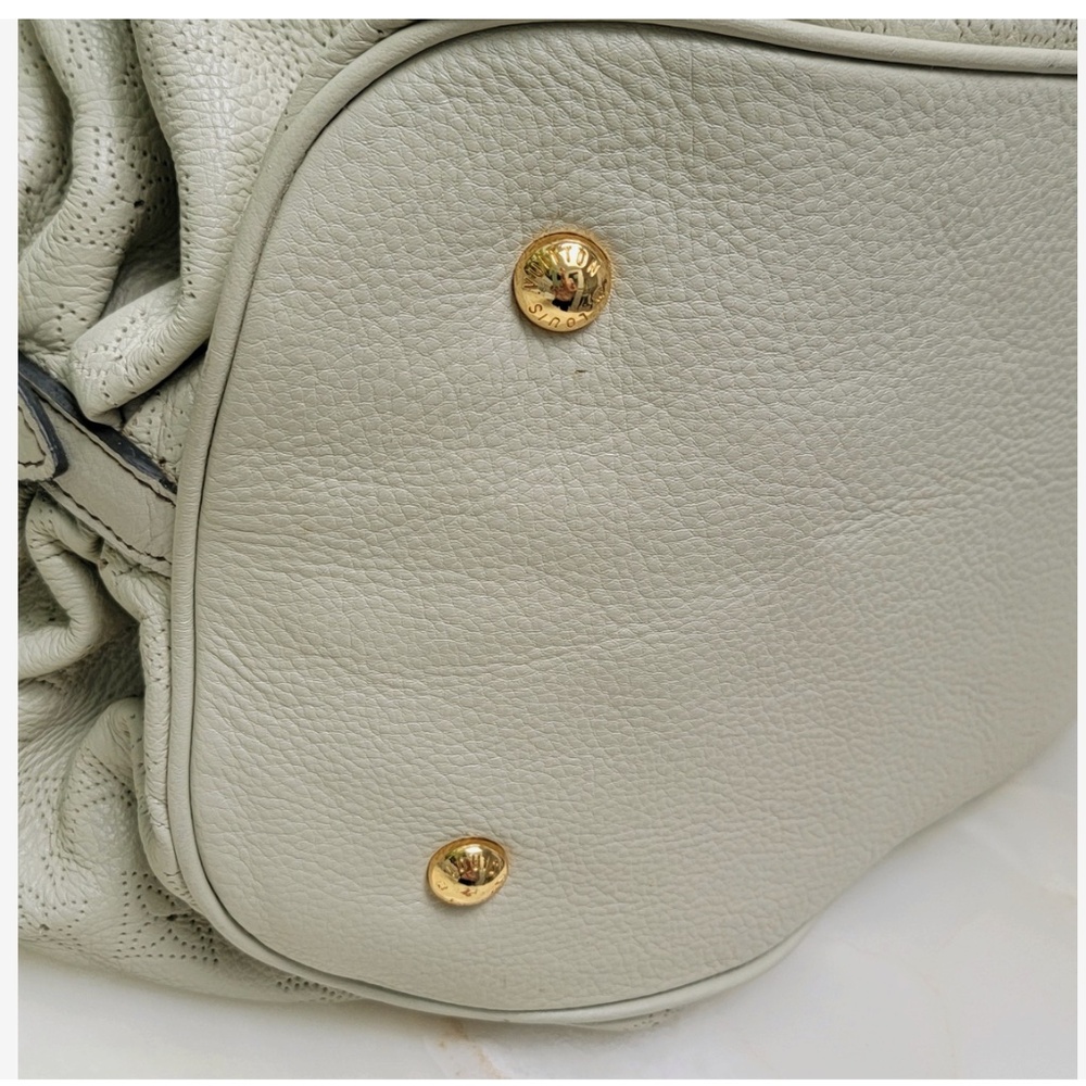 Louis Vuitton Grande Vert GRIS Mahina Leather Handbag GM XL Purse Satchel TH2097 - Picture 6 of 16